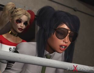 Steaming bang-out in jail! Harley Quinn bangs a lady jail